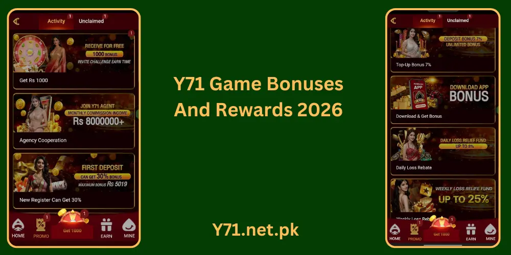 Y71 Game Bonuses and Rewards